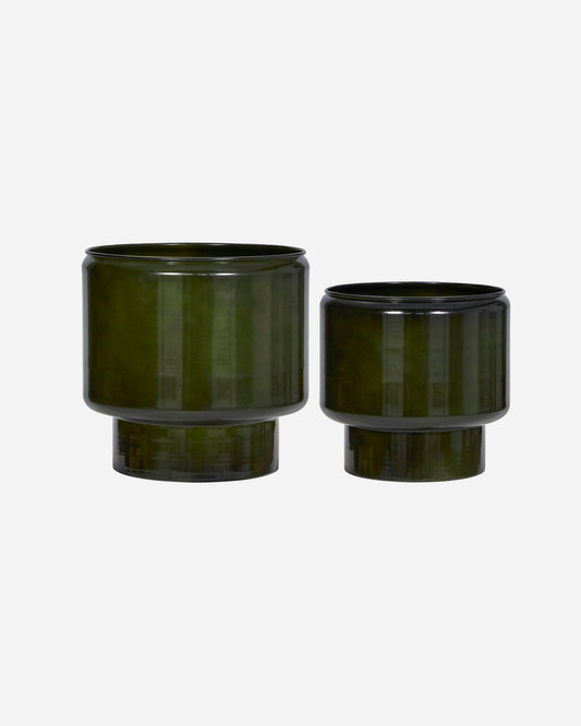 Pile urtepotte sæt á 2 - grøn