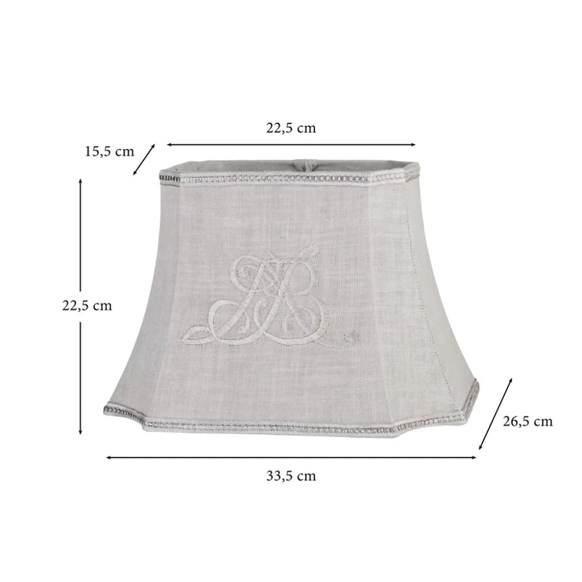 Plain Linen lampeskærm 22x22 cm. sand