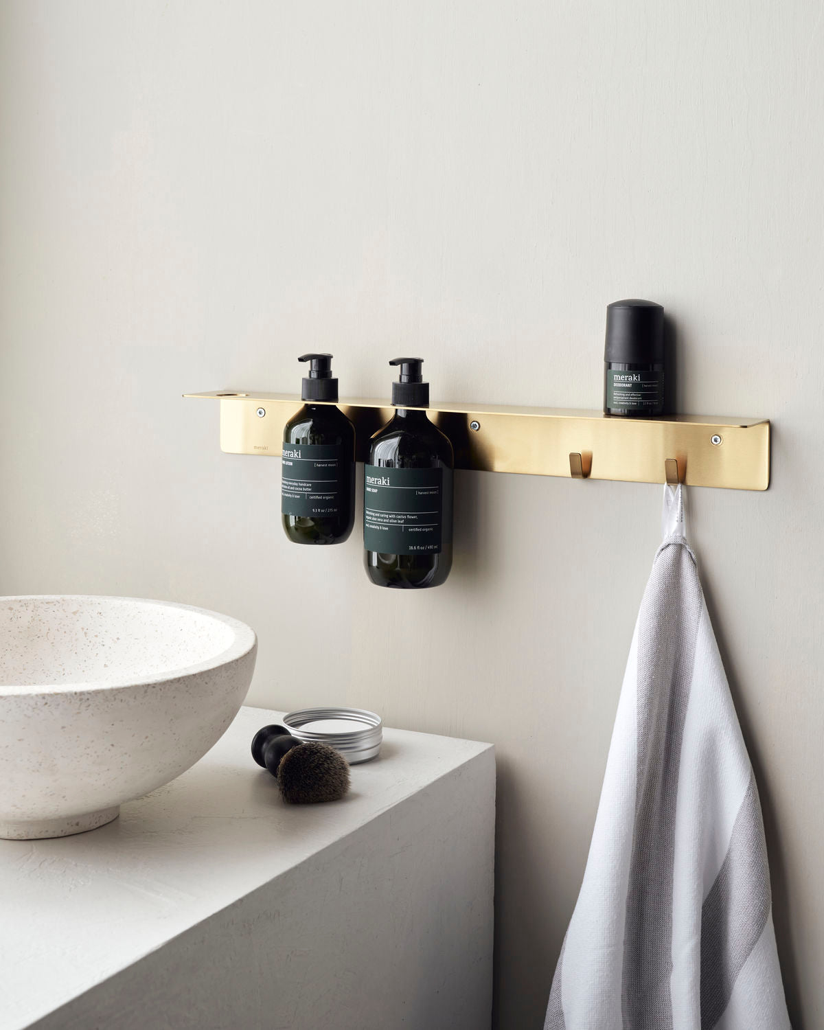 Hylde til shampoo flasker guld