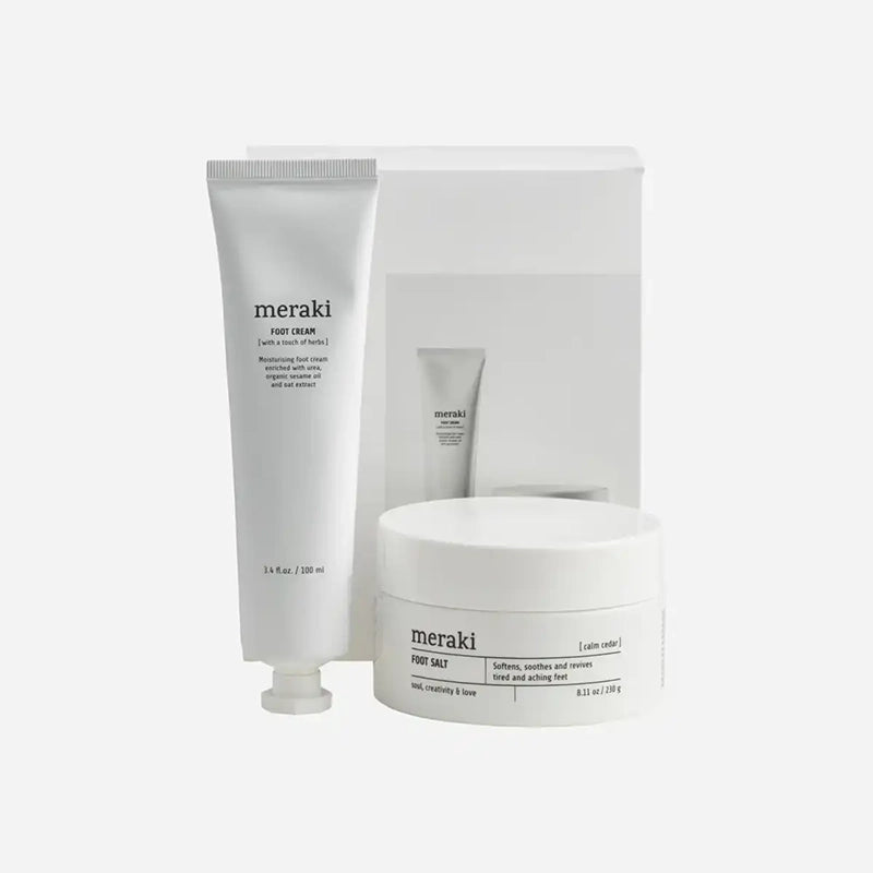 Meraki Fod Spa Gaveæske – Beroligende Fodsalt & Nærende Fodcreme