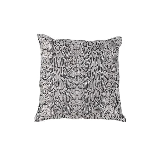 Pude i genbrugslæder med slange print