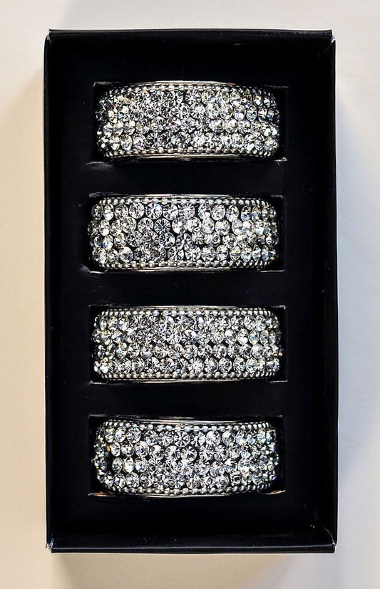 Servietring med rhinestone 4stk