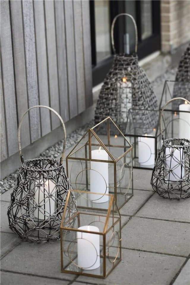 Rustic bloklys H12,5 cm. hvid