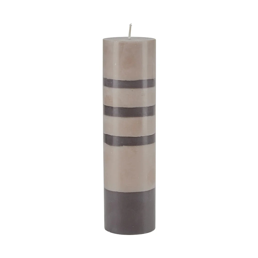 Colorful block candle - H20 D5,6 - brown