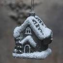 Chic Antique julekugle, kagehus med sneglimmer