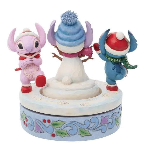 Stitch og Angel Dansende Julefigur 15cm