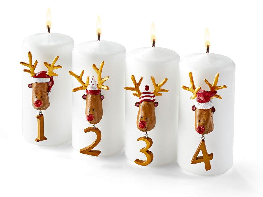 Medusa Advent sæt med 4 rudolf nåle