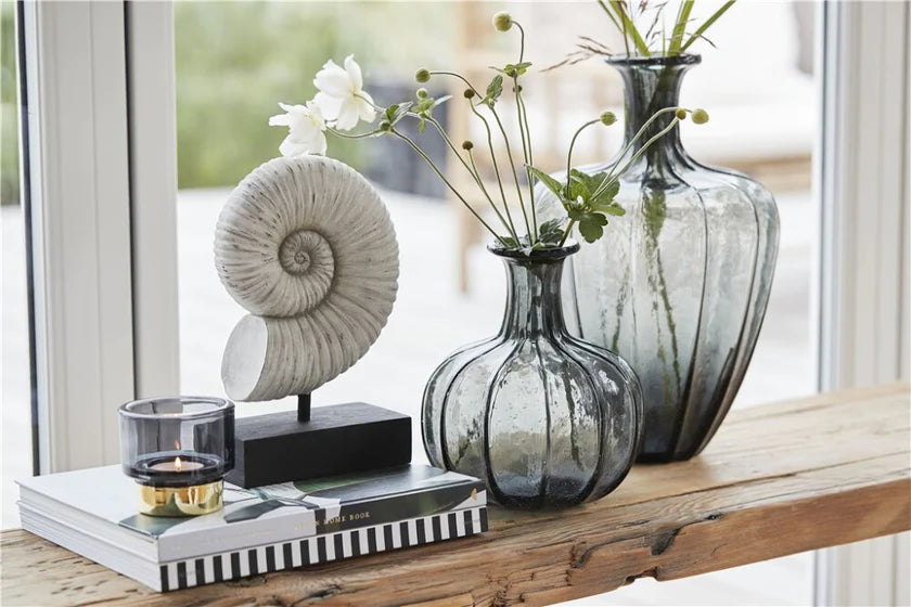 Miy fyrfadsstage mørkegrå/lys guld