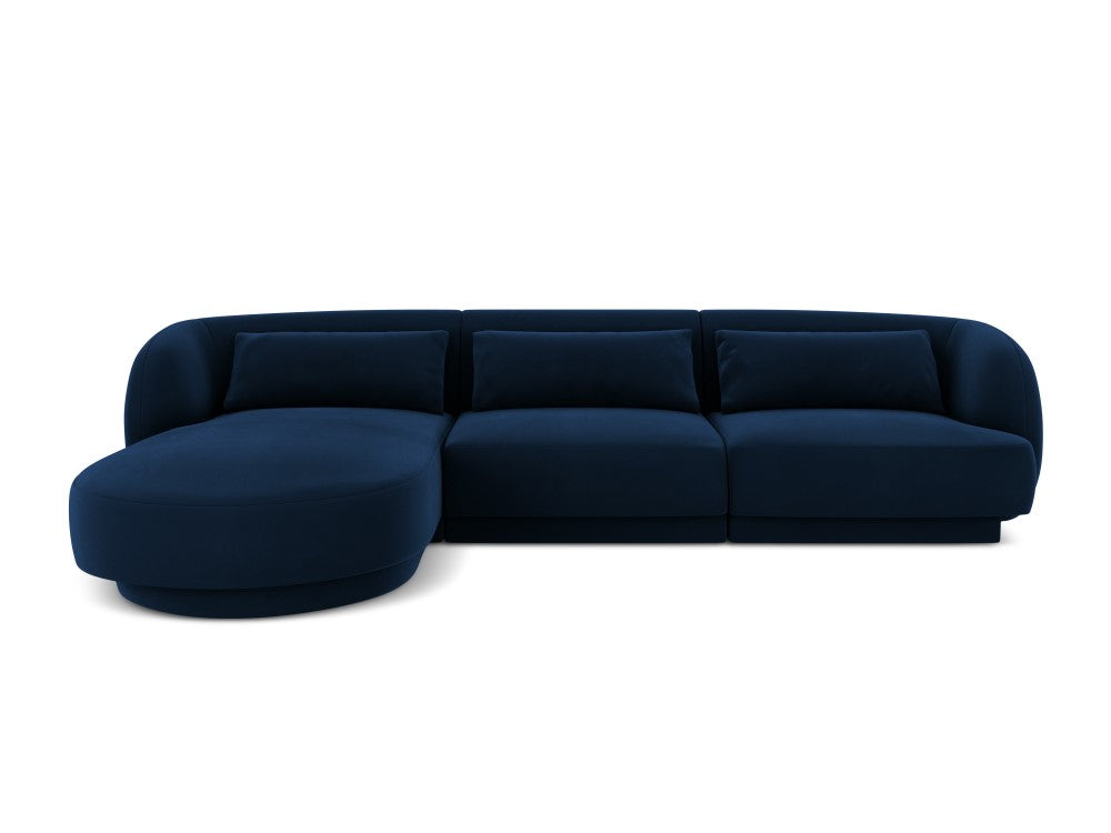 Velour Hjørnesofa Tulum 4 pers. venstre