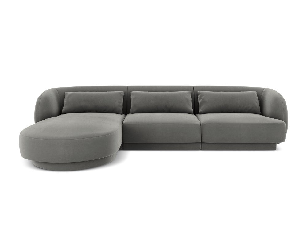 Velour Hjørnesofa Tulum 4 pers. venstre