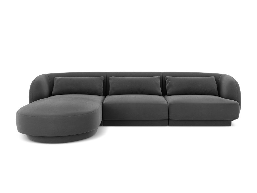 Velour Hjørnesofa Tulum 4 pers. venstre