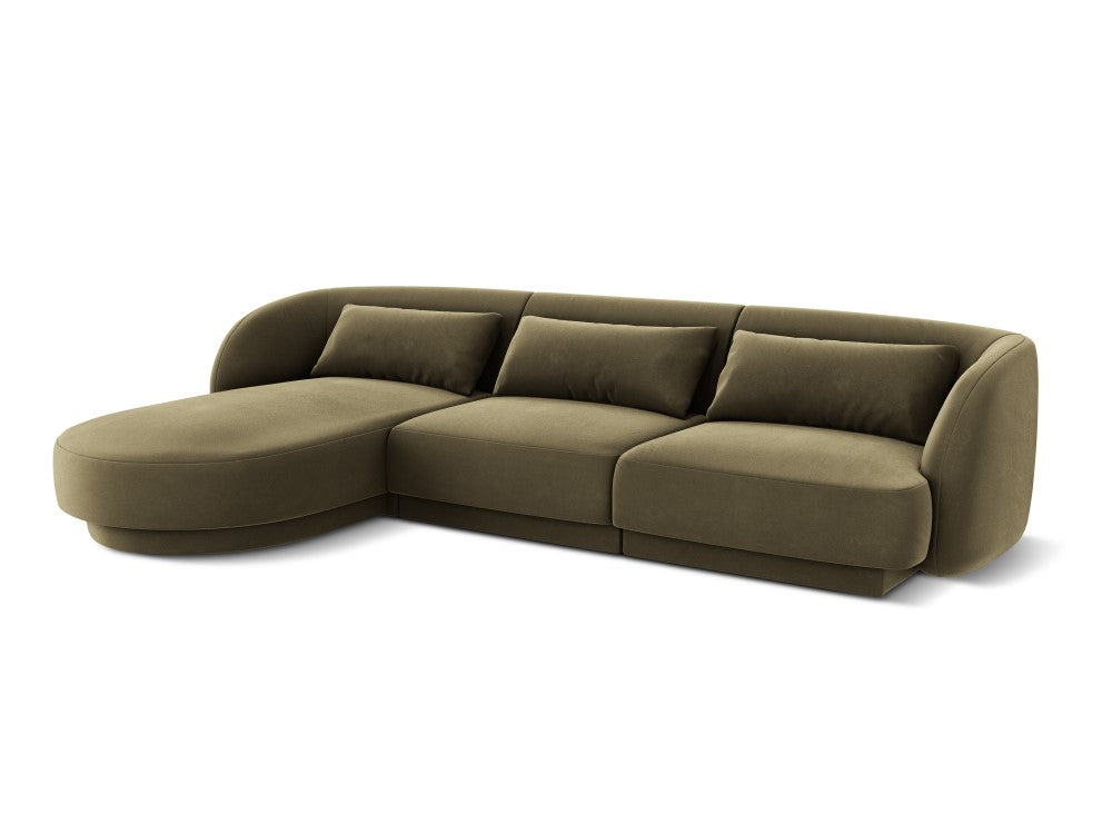 Velour Hjørnesofa Tulum 4 pers. venstre