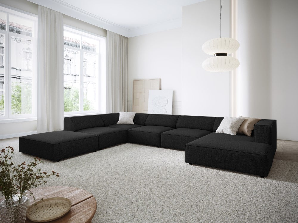 Arendal 7-pers venstre hjørnesofa i chenille strof