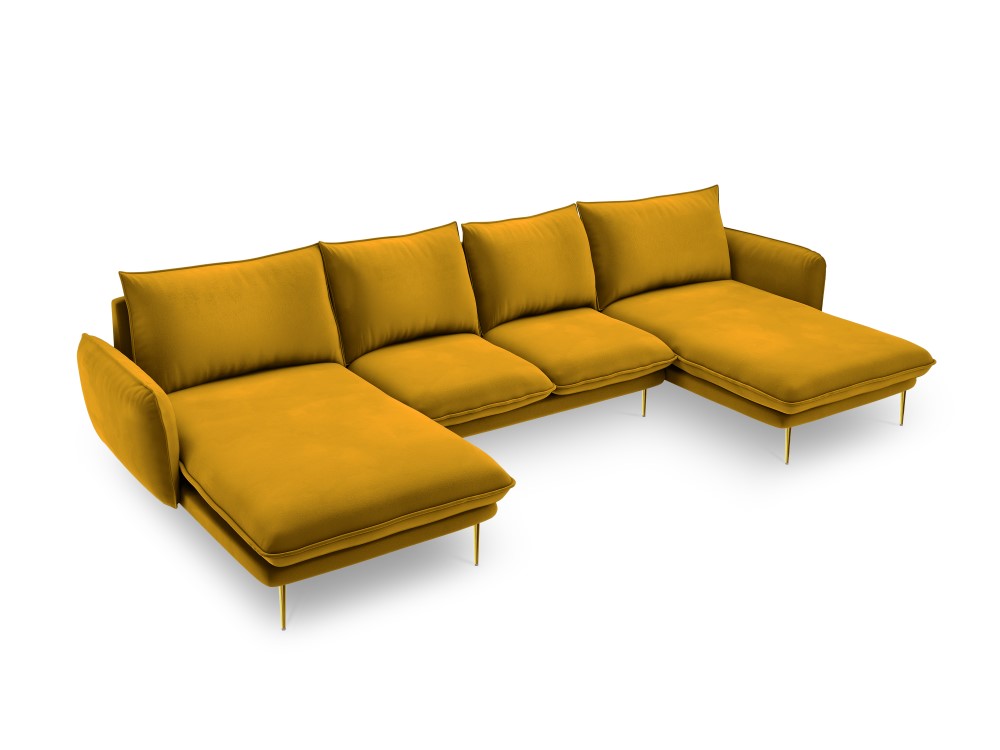 U-sofa Vienna i velour 5pers.