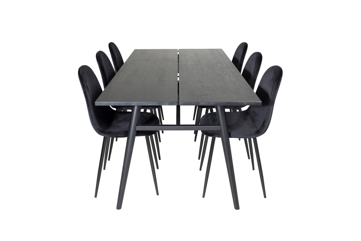 Sleek spisebord - 195*95+6stk Polar stole