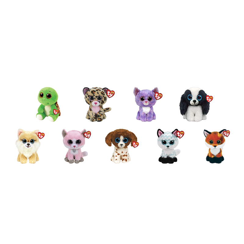 TY Beanie Boos – Pakke med 4 stk. assorterede bamser (15 cm)