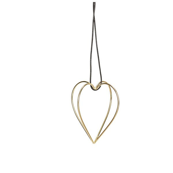Hübsch hjerte med snor, guld eller sort