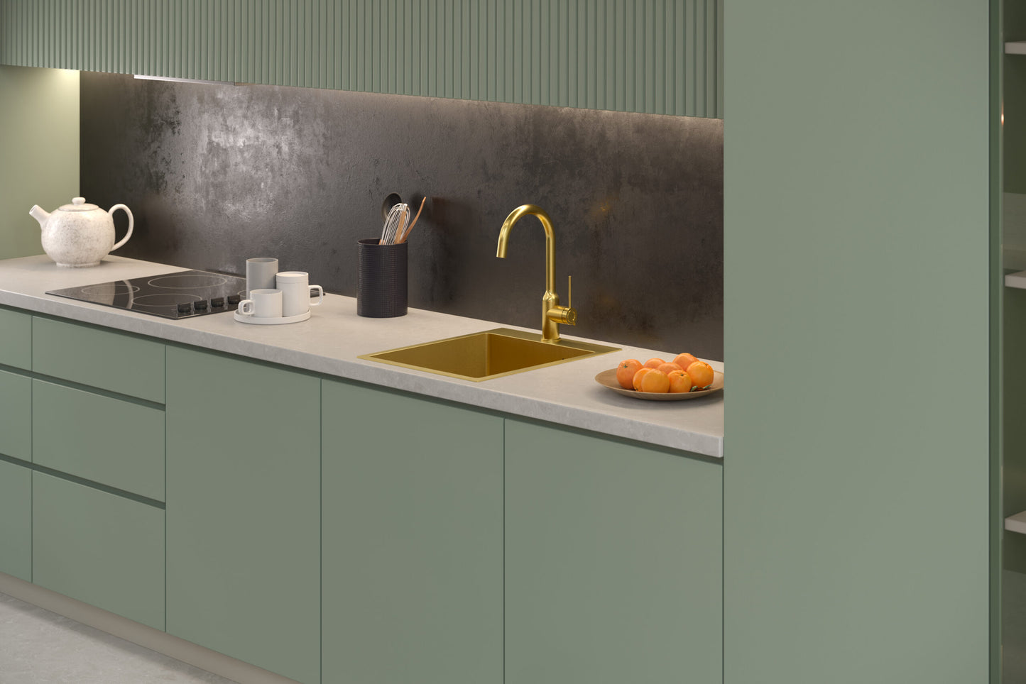 Stålvask Russel 90 guld eller kobber