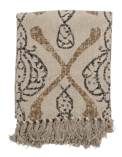 Bloomingville Plaid i gebrugsbomuld