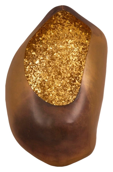 Lanterne Brændt Messing 18x10x30 væghængt guld mosaik