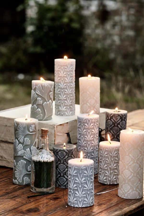 Gillia bloklys H20 cm. lys rosa