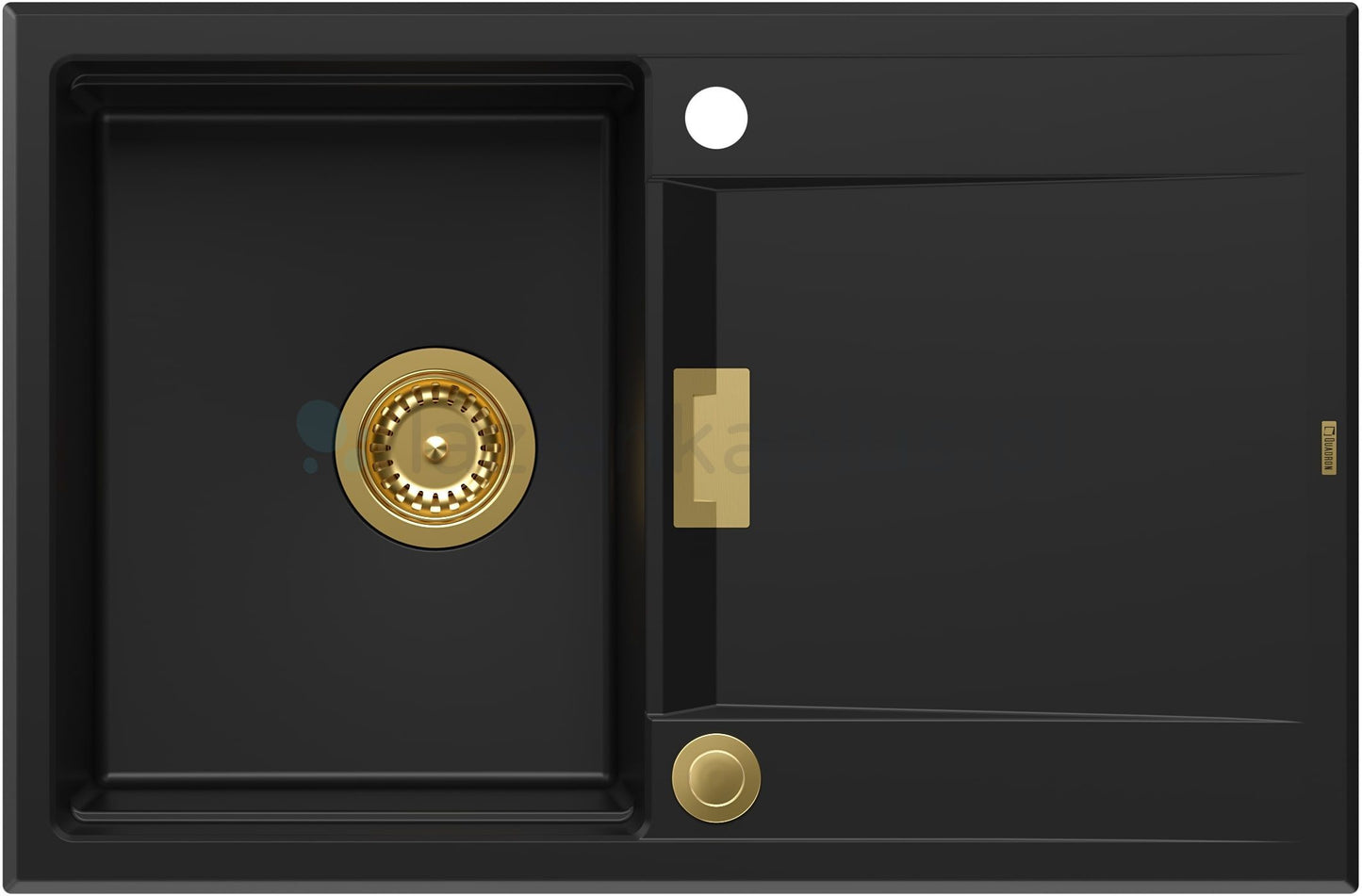 Køkkenvask Owen 111 pure carbon og guld