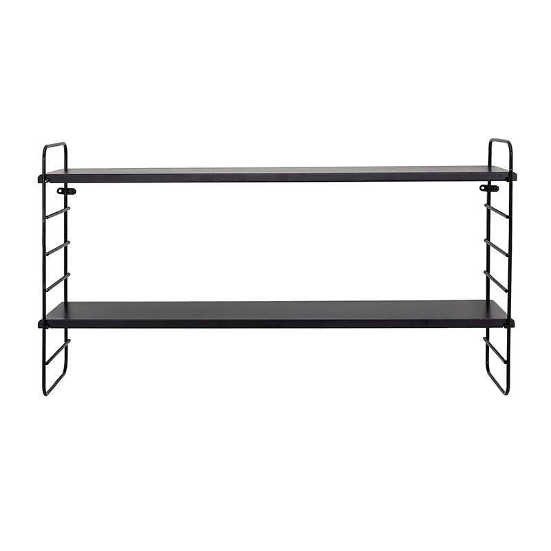 Bloomingville Sort Væghylde – MDF & Jern 35x15x65 cm