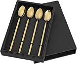 Lang ske i Titanium Rose Gold - 4 stk