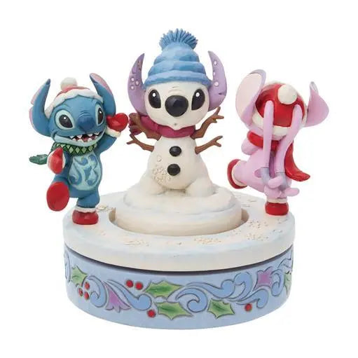 Stitch og Angel Dansende Julefigur 15cm