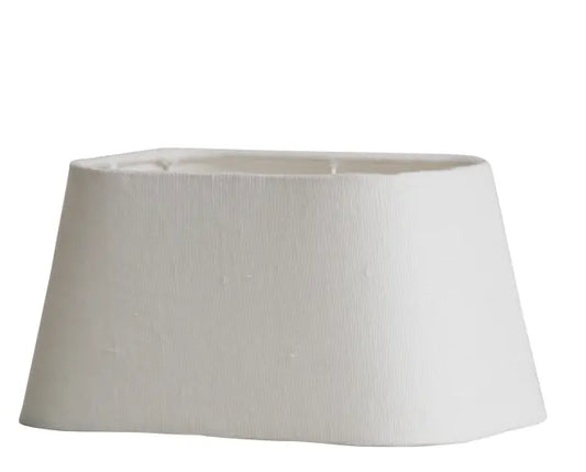 Rustic Linen lampeskærm hvid 30,5x18,5 cm.