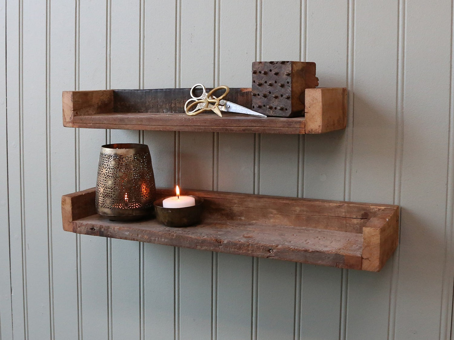 Grimaud gamle hylder af skibsplanker UNIKA - 2 forskellige størrelser