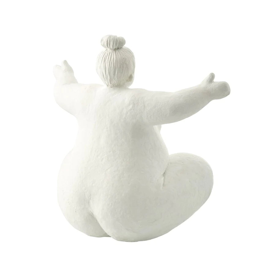 Kvinde figur H24 cm. hvid