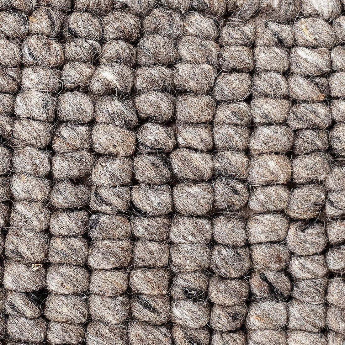 Boston stor puf i uld gråbrun