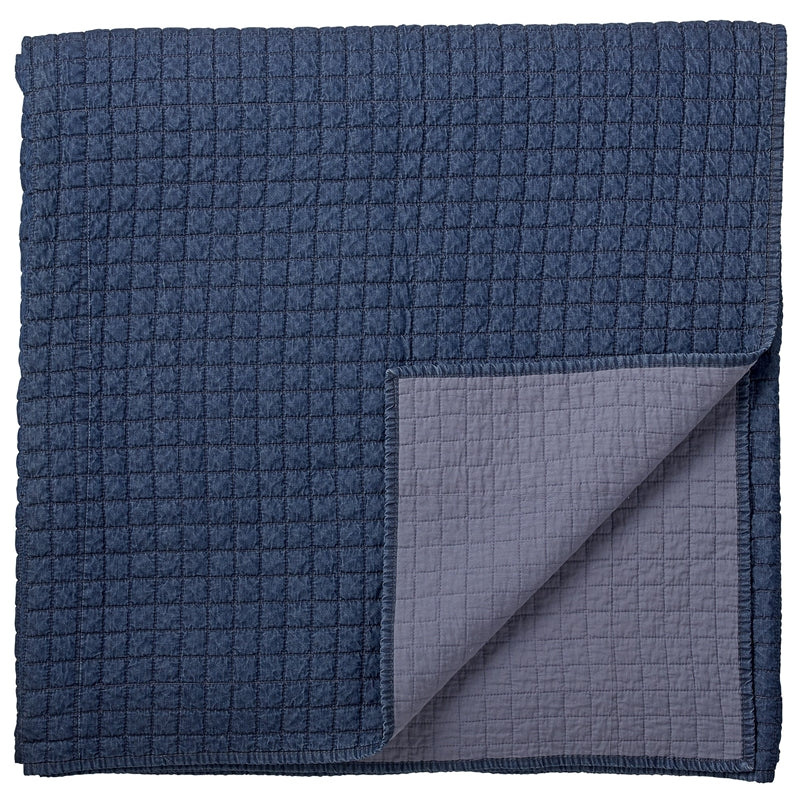 Griselle sengetæppe 280x260 cm. mørkeblå