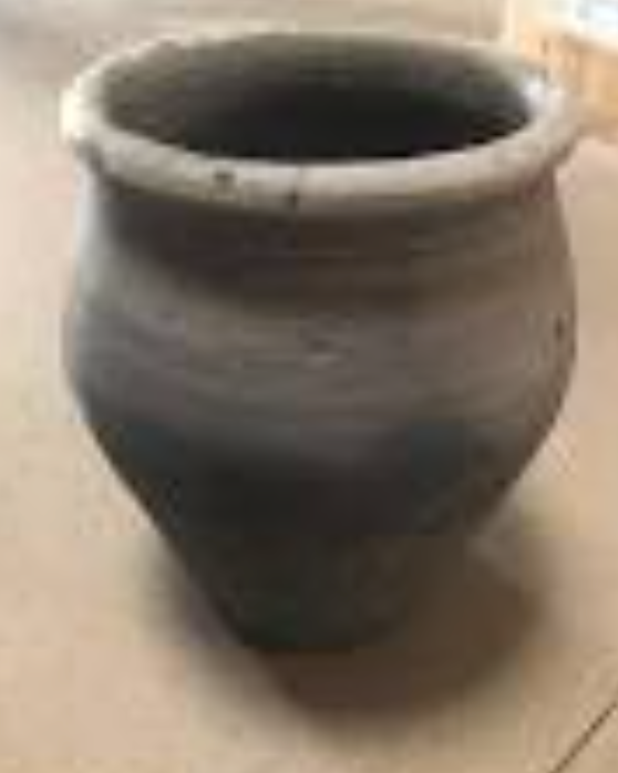 Chic Antique Gammel Lerpotte med Patina lys