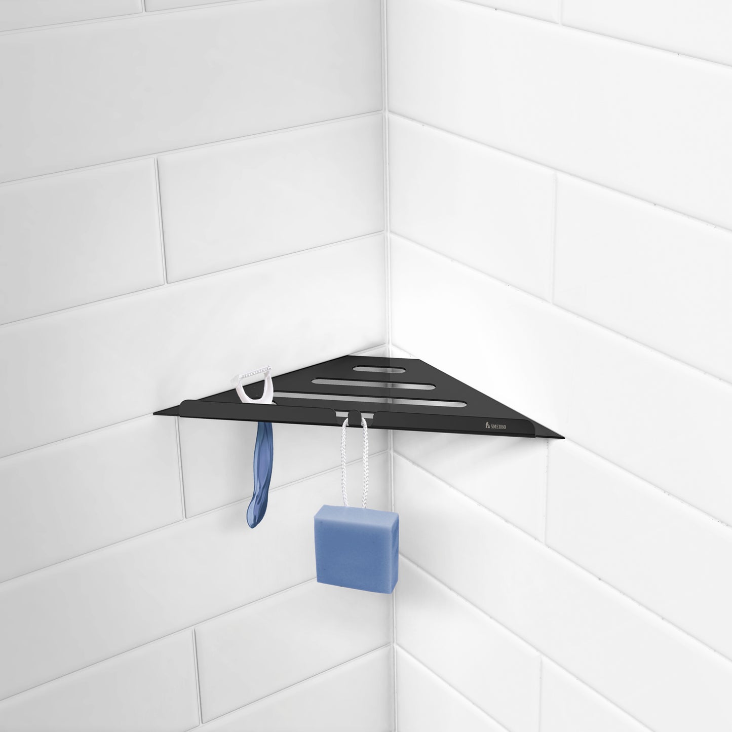 Smedbo Sideline Hjørnehylde Sort til indmuring