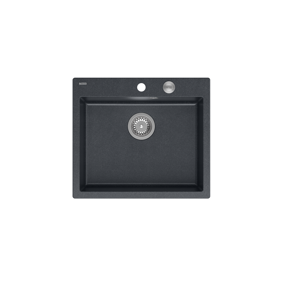 Køkkenvask Morgan 110 Granit Q og børstet stål