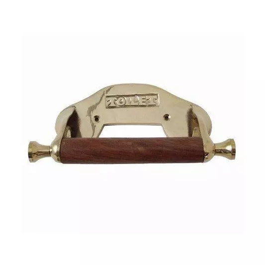 Toiletpapirholder messing og træ