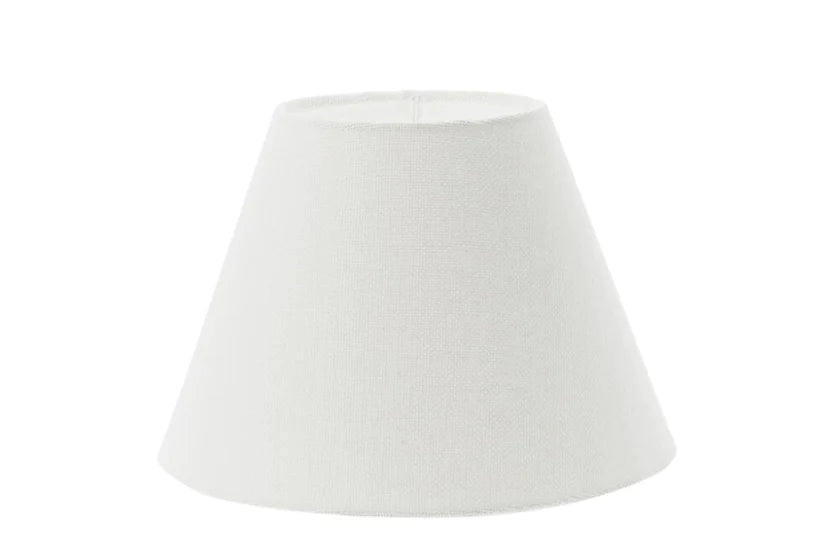 Plain Linen lampeskærm Ø12 cm. råhvid