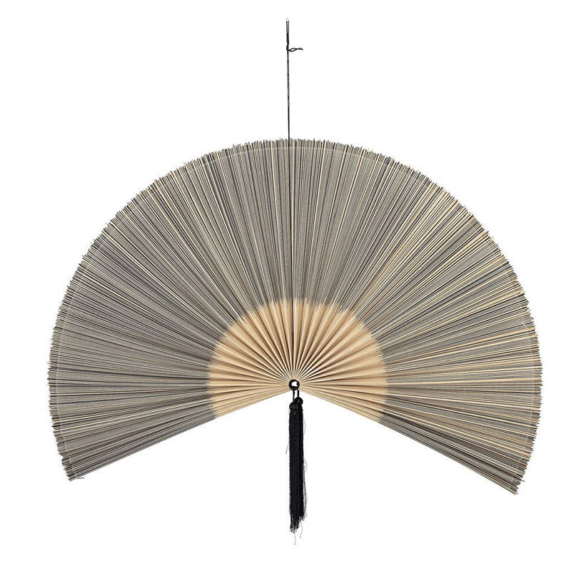 Bloomingville Jaime Vægdekoration – Sort Bambus 110x150 cm