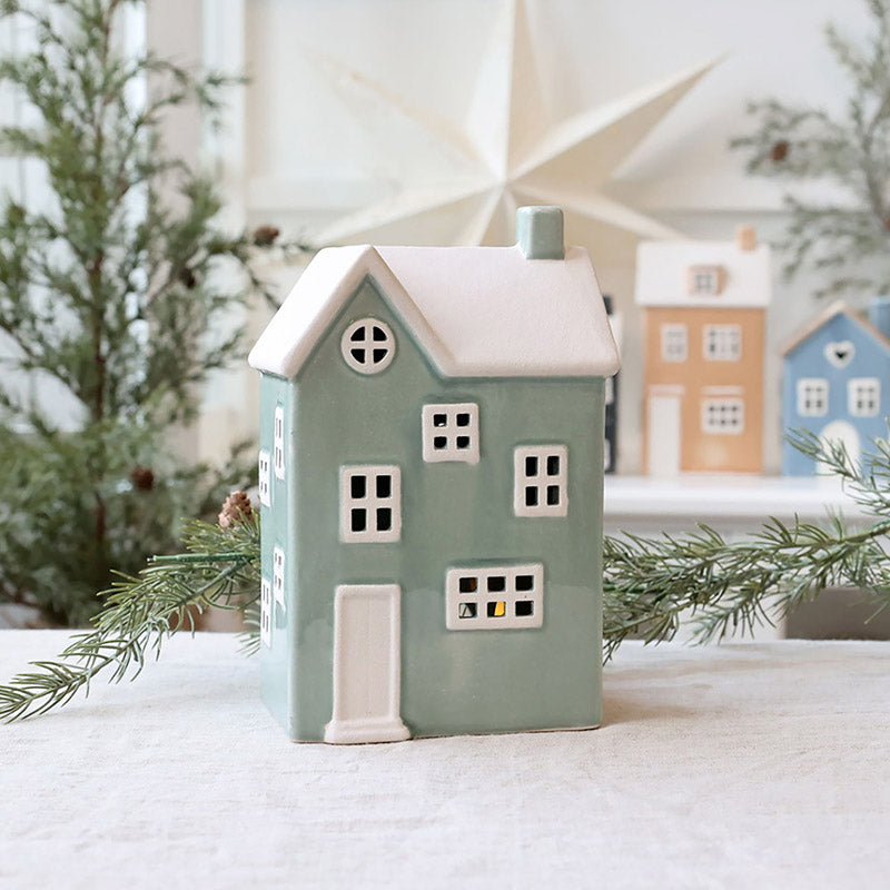 Chamonis grønt hus til fyrfadslys