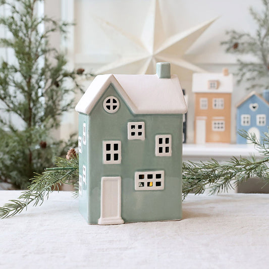 Chamonis grønt hus til fyrfadslys