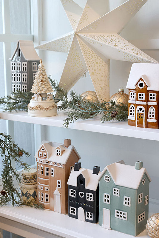 Chamonis grønt hus til fyrfadslys