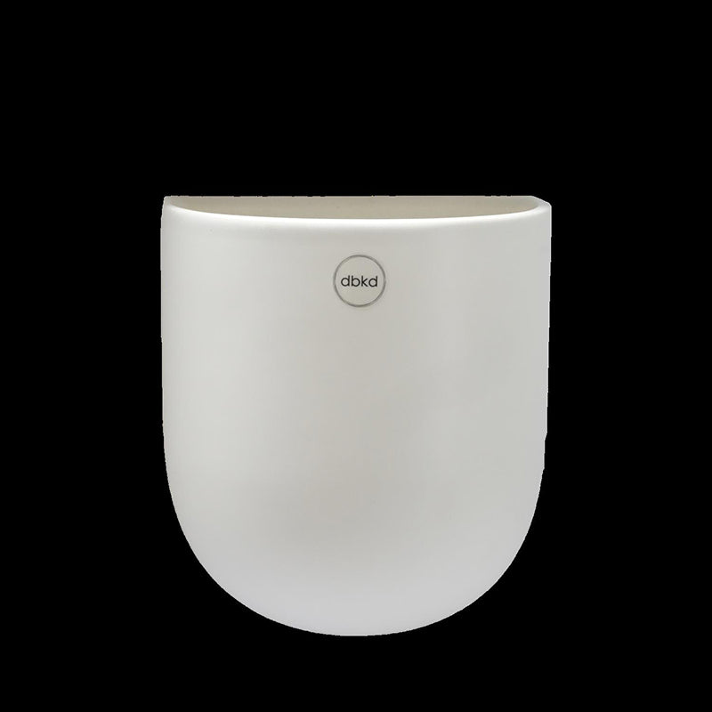 DBKD Cut XL Vægkrukke – Hvid Keramik (H24xB21 cm)