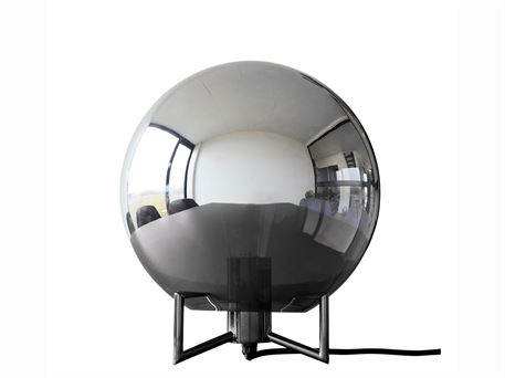 Hübsch bordlampe i røget grå glas
