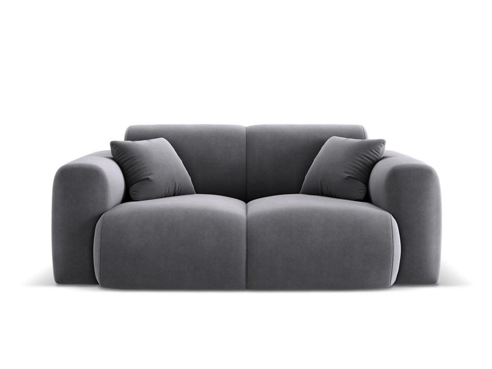 Cosmopolitan Design - Velour Sofa, Nolio, 2-pers., 170x95x72 cm