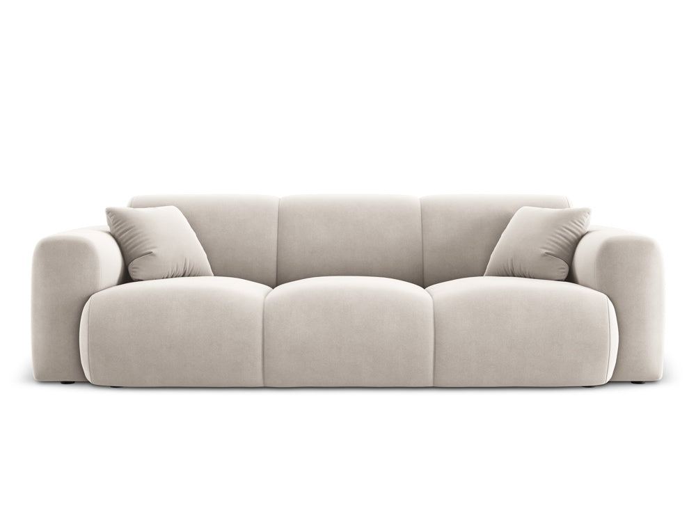 Cosmopolitan Design - Velour Sofa, Nolio, 3-pers., 235x95x72 cm