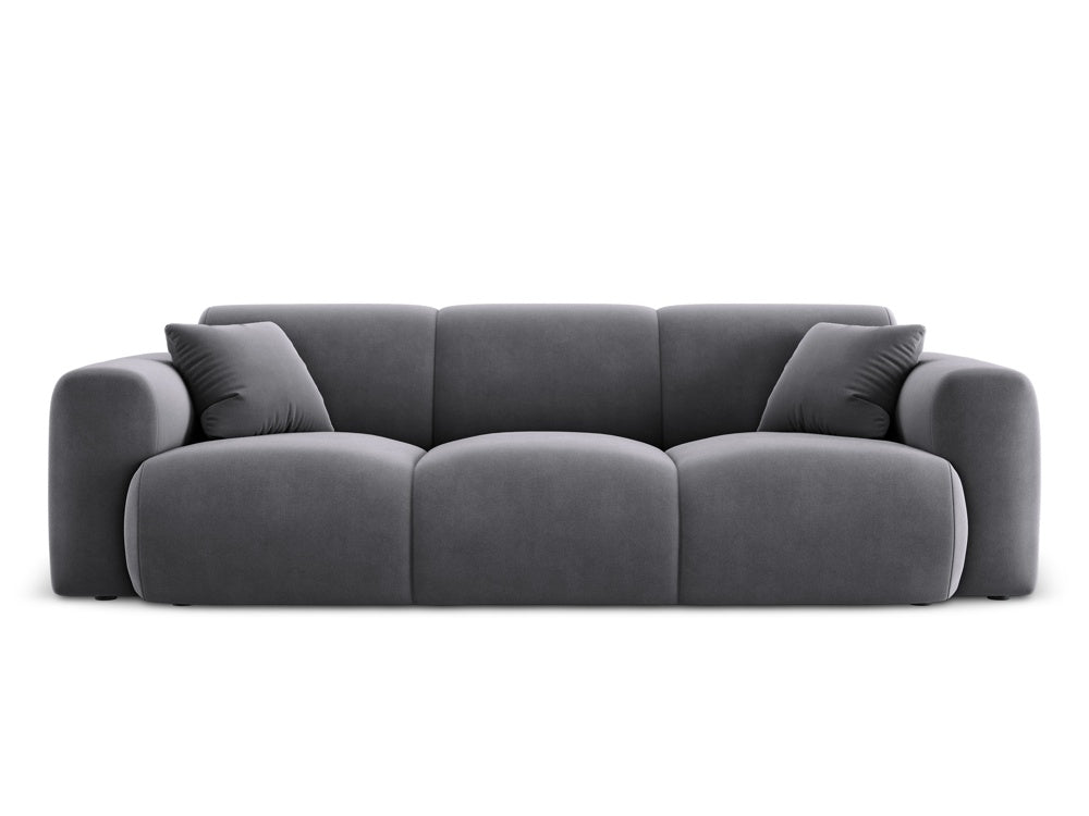 Cosmopolitan Design - Velour Sofa, Nolio, 3-pers., 235x95x72 cm