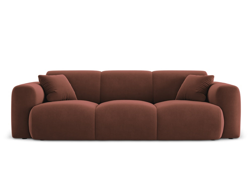 Cosmopolitan Design - Velour Sofa, Nolio, 3-pers., 235x95x72 cm
