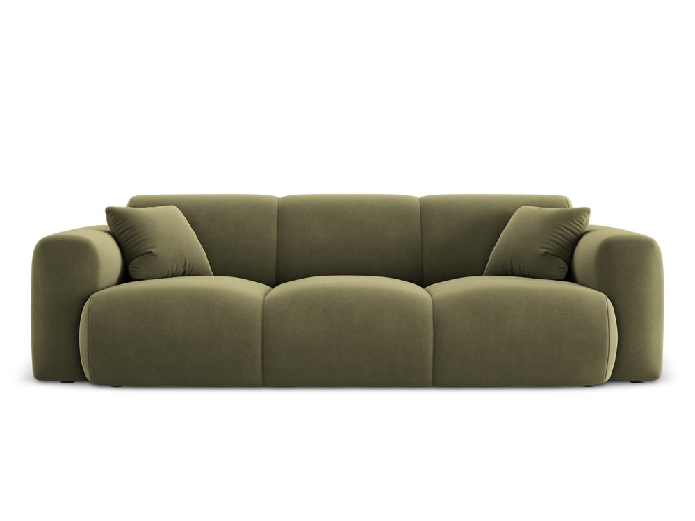 Cosmopolitan Design - Velour Sofa, Nolio, 3-pers., 235x95x72 cm